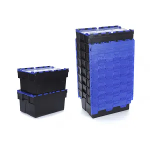 10 OF CROC BOX- 56 LTR Extra Strong Durable Plastic Storage Tote Box 310mm H x 400mm W x 600mm D