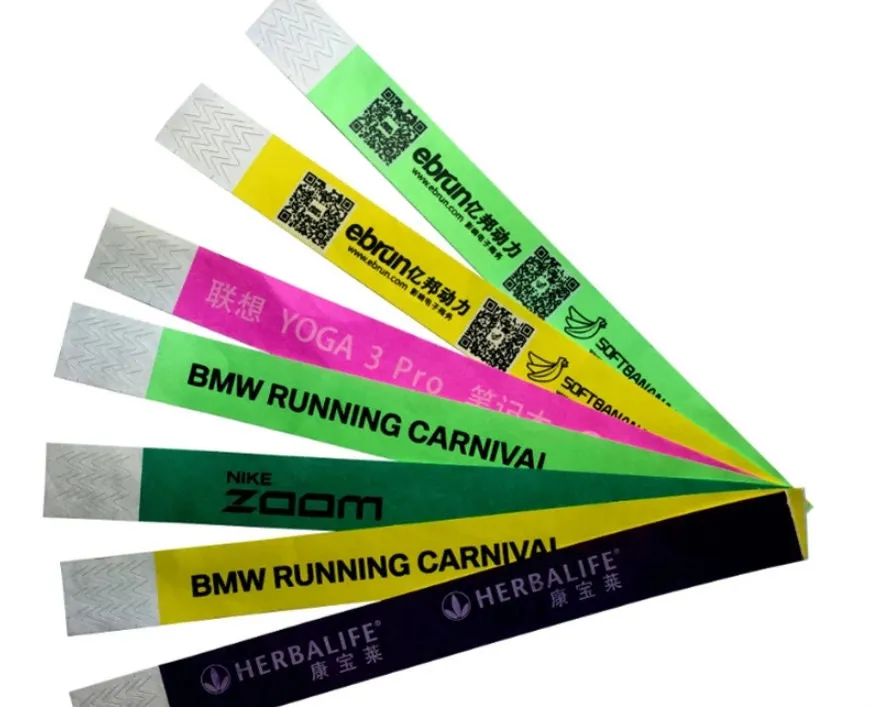 100 Custom Festival Party Wristband - Kid Medical Id Bracelet Paper Armband Event Wedding Wristbands Wish Band Entry Pass Bracelet Security