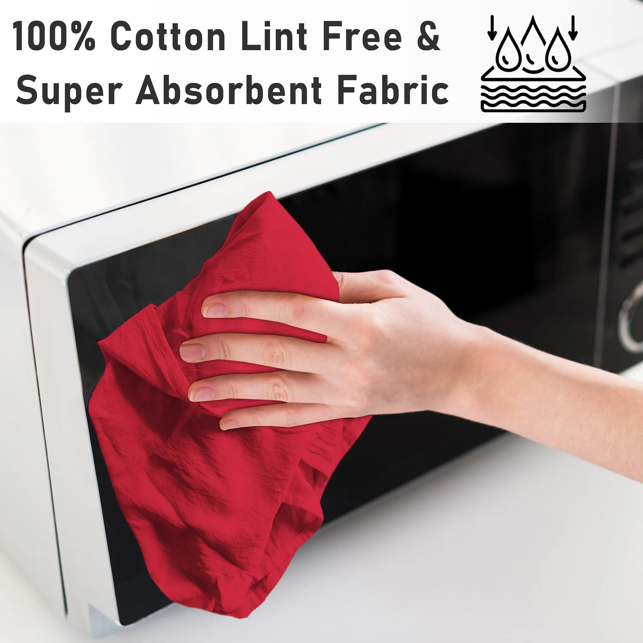 100% Ring Spun Cotton Flour Sack Towels by Ruvanti-36 Pack (28x28 Inches)