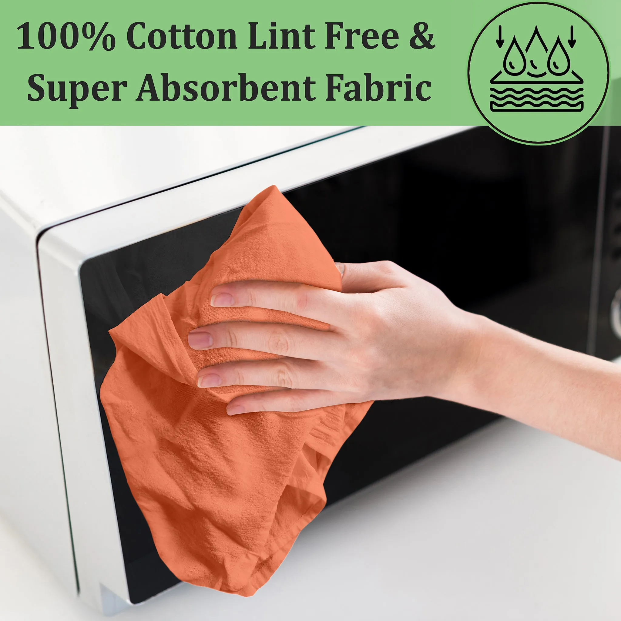 100% Ring Spun Cotton Flour Sack Towels by Ruvanti-36 Pack (28x28 Inches)