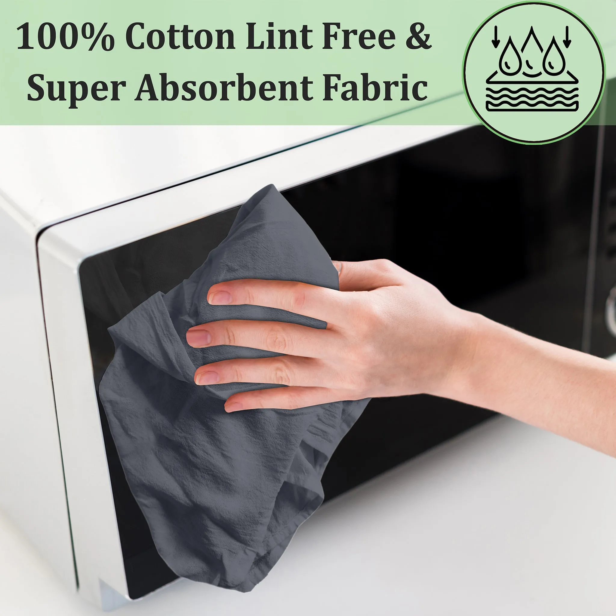100% Ring Spun Cotton Flour Sack Towels by Ruvanti-36 Pack (28x28 Inches)