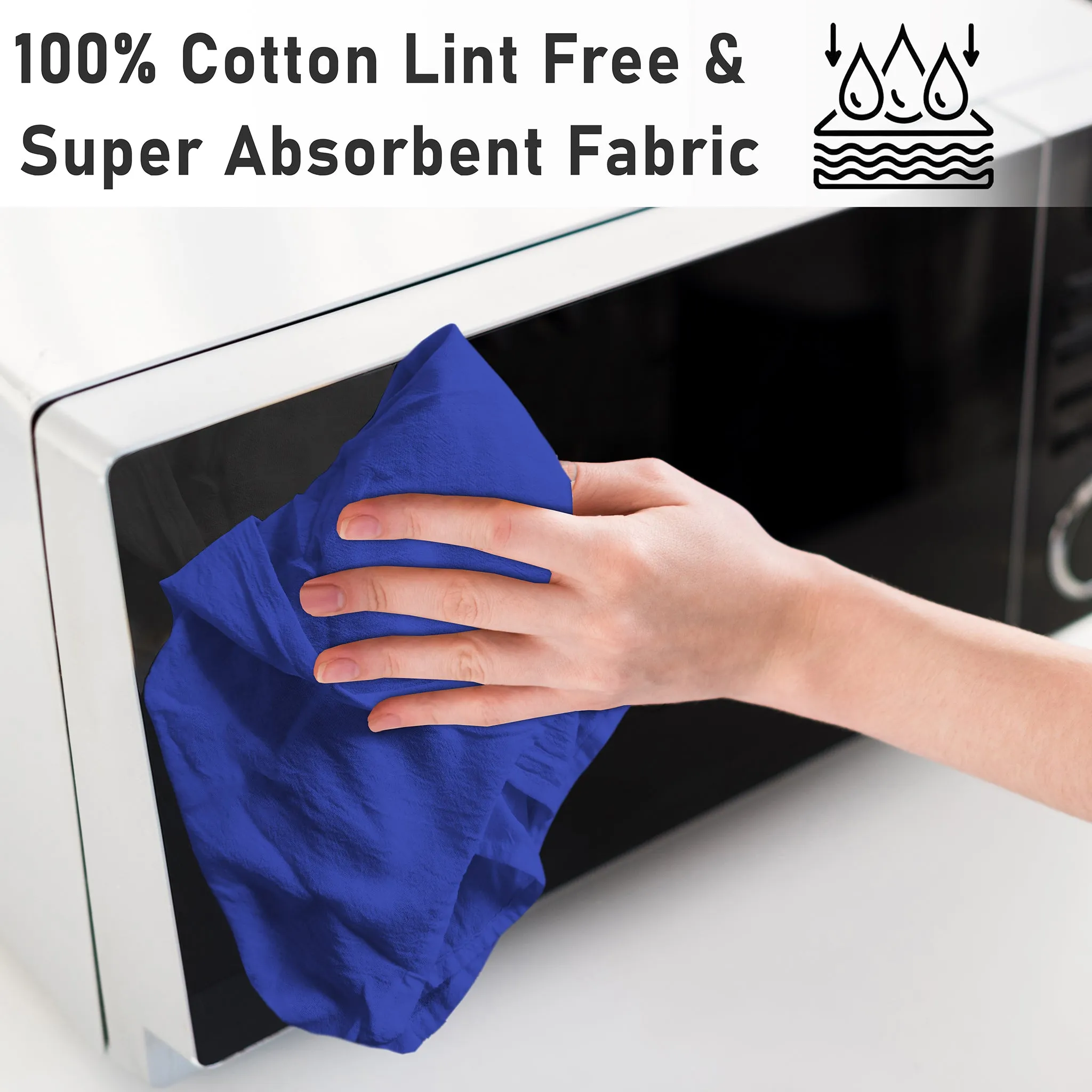 100% Ring Spun Cotton Flour Sack Towels by Ruvanti-36 Pack (28x28 Inches)