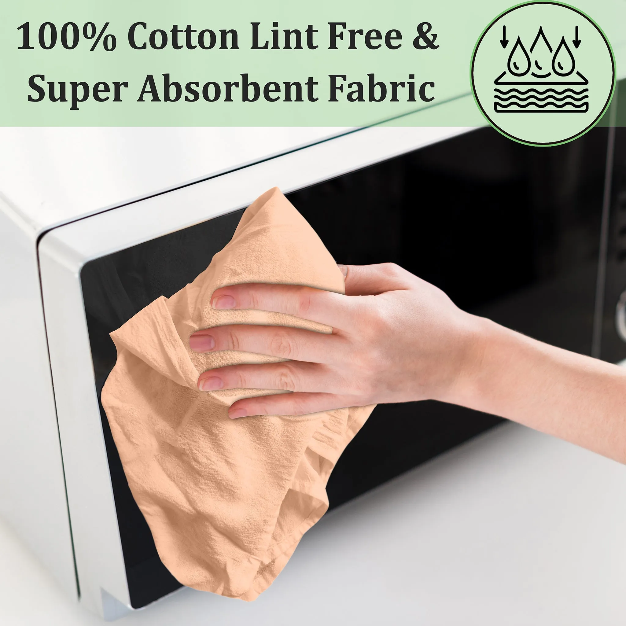 100% Ring Spun Cotton Flour Sack Towels by Ruvanti-36 Pack (28x28 Inches)