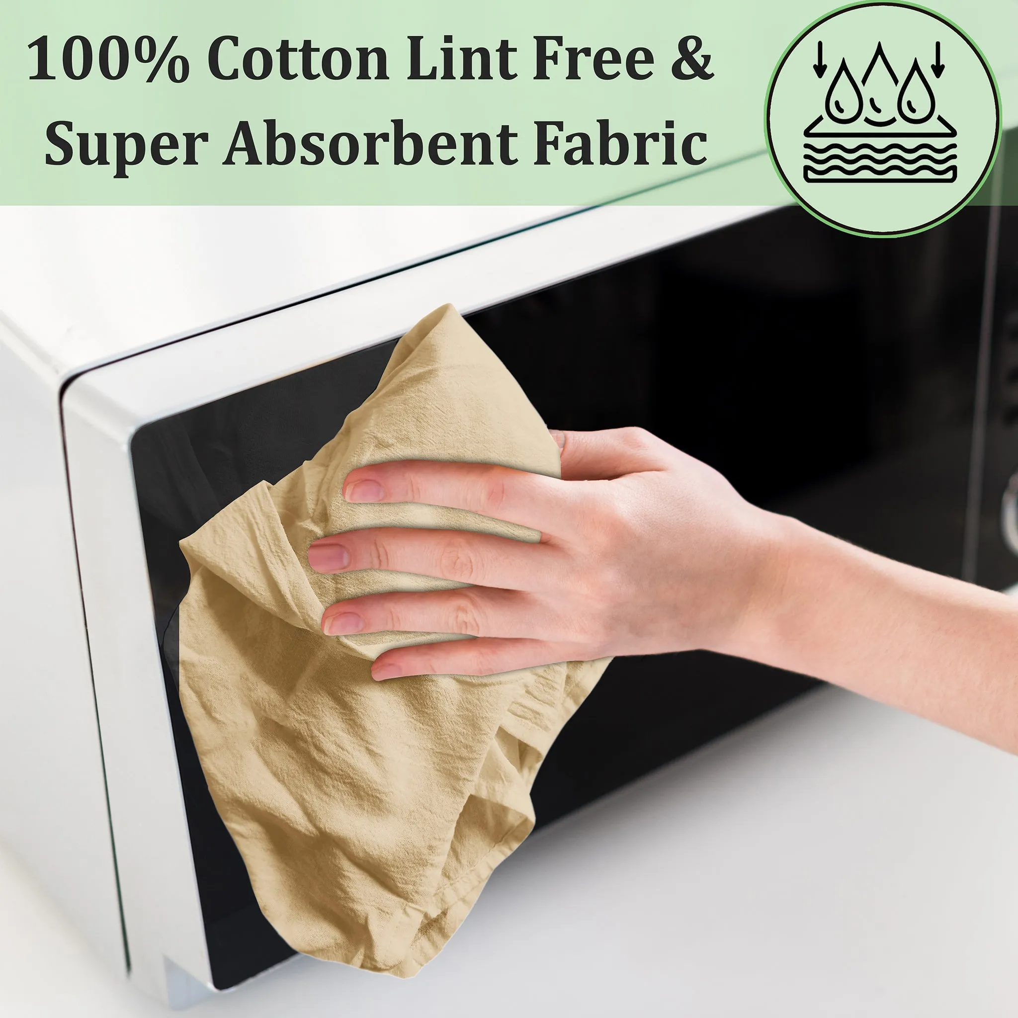 100% Ring Spun Cotton Flour Sack Towels by Ruvanti-36 Pack (28x28 Inches)