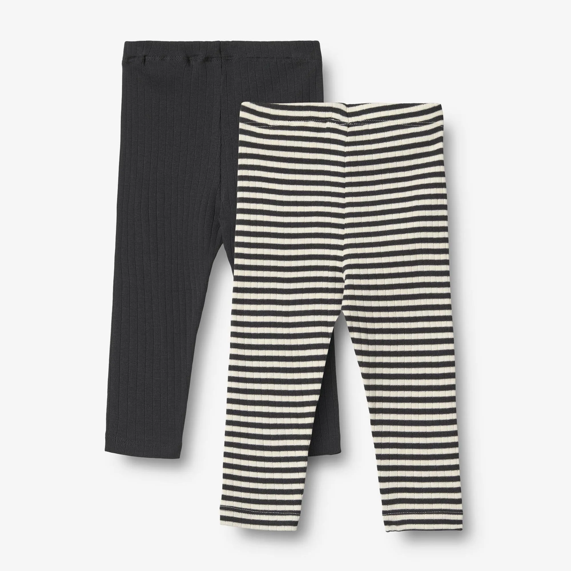 2 Leggings Jules - navy rib stripe
