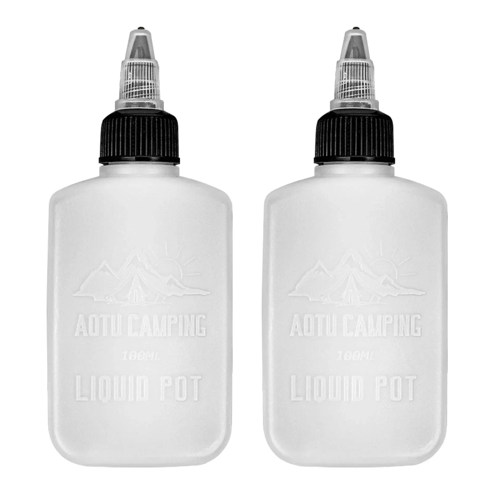 2 Pack Outdoor Condiment Bottles Oil Bottles Seasoning Fuel Oil Containers Dispensers for Camping BBQ Picnic Travel