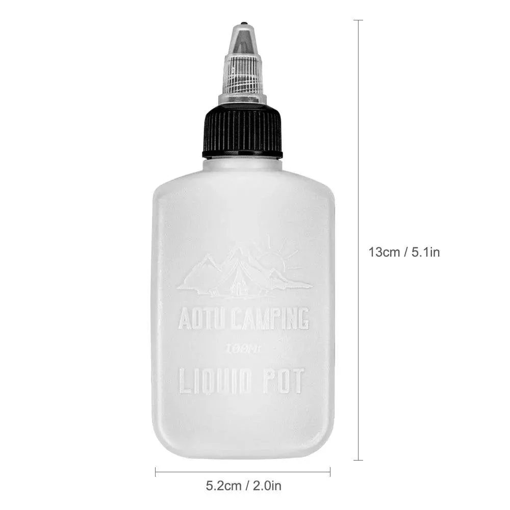 2 Pack Outdoor Condiment Bottles Oil Bottles Seasoning Fuel Oil Containers Dispensers for Camping BBQ Picnic Travel