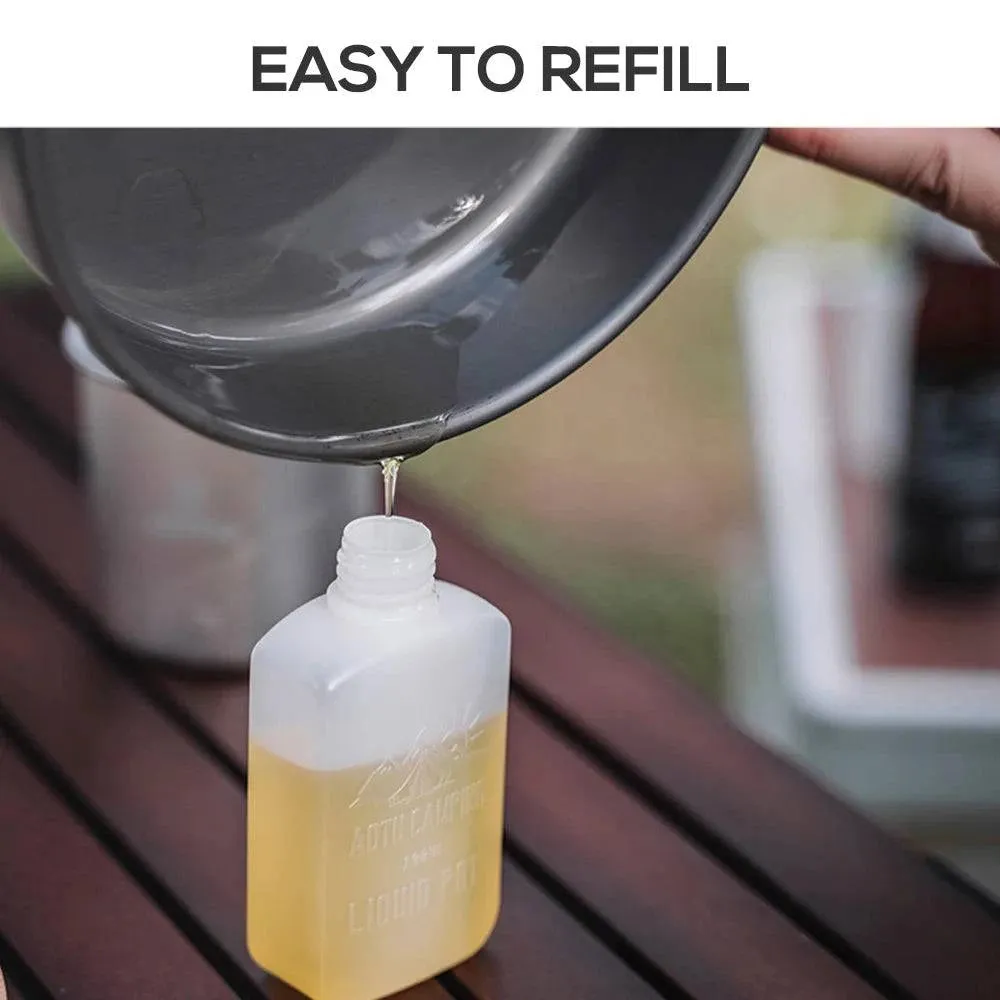 2 Pack Outdoor Condiment Bottles Oil Bottles Seasoning Fuel Oil Containers Dispensers for Camping BBQ Picnic Travel