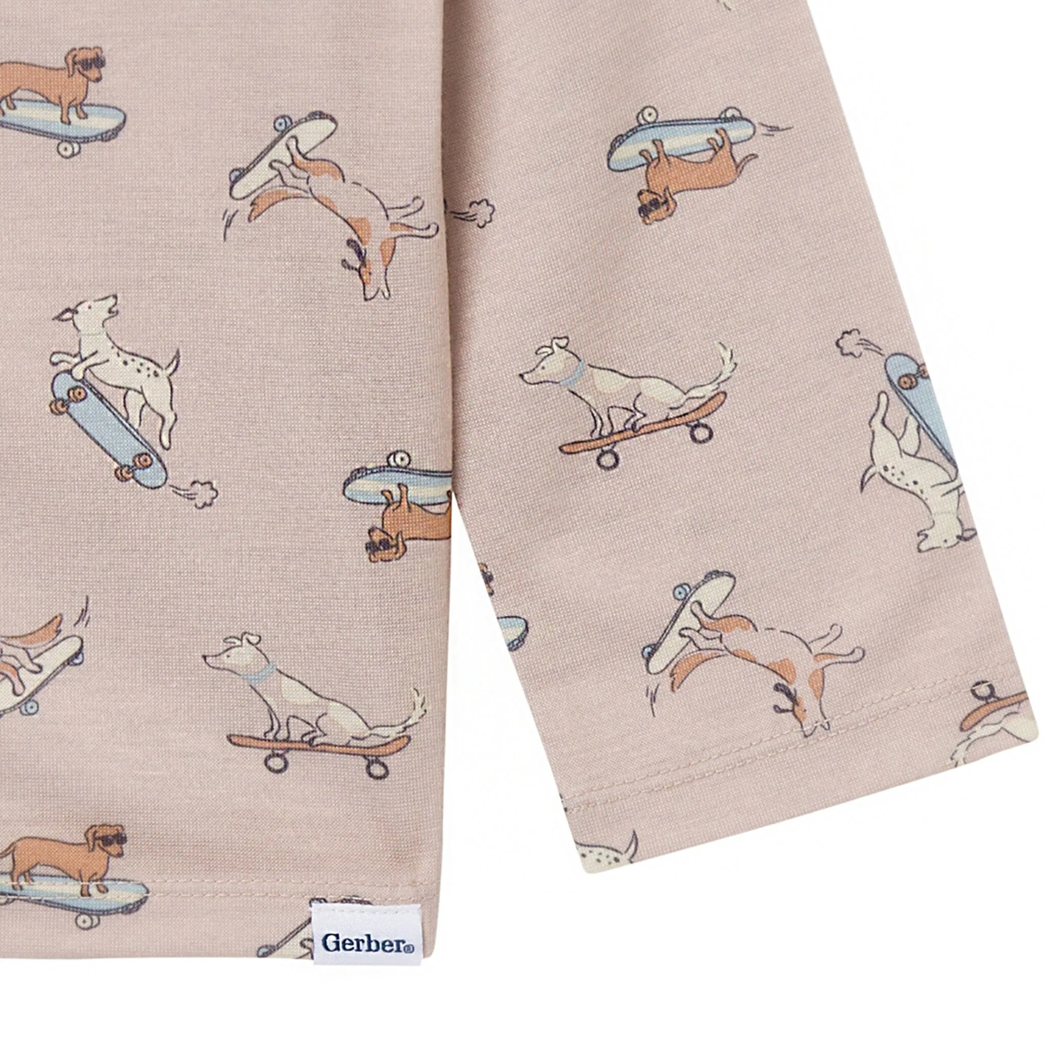 2-Piece Infant & Toddler Boys Dog Button Up Pajama Set