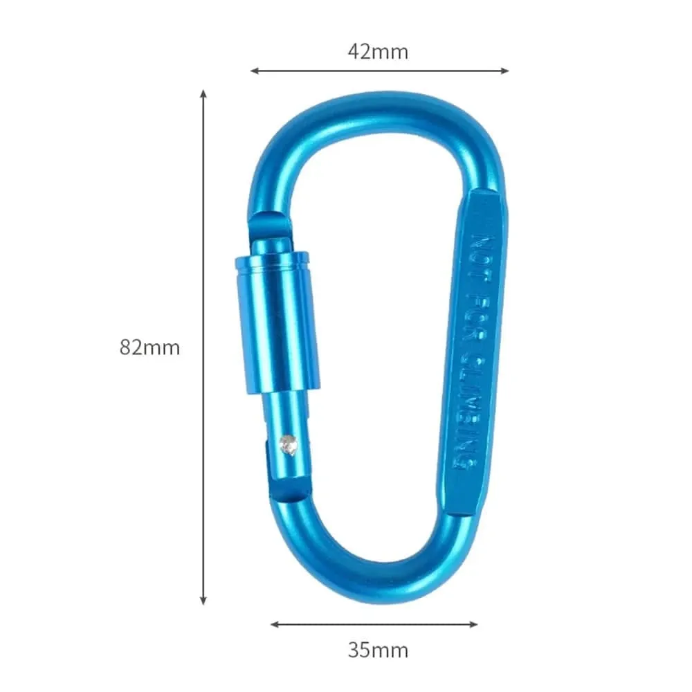 2022 New 9 Pack Aluminum Alloy D-ring Locking Carabiner Clip Hanging Buckle Keychain for Outdoor Camping Hiking