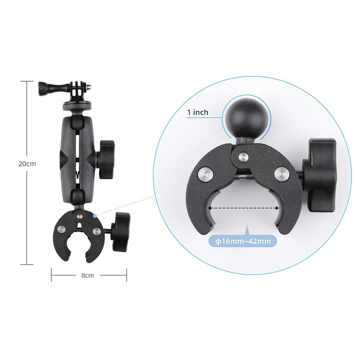 360° Adjustable Clamp Plier Base | Extended Phone Clamp