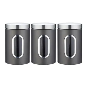 3Pcs Stainless Steel Food Storage Durable Jar