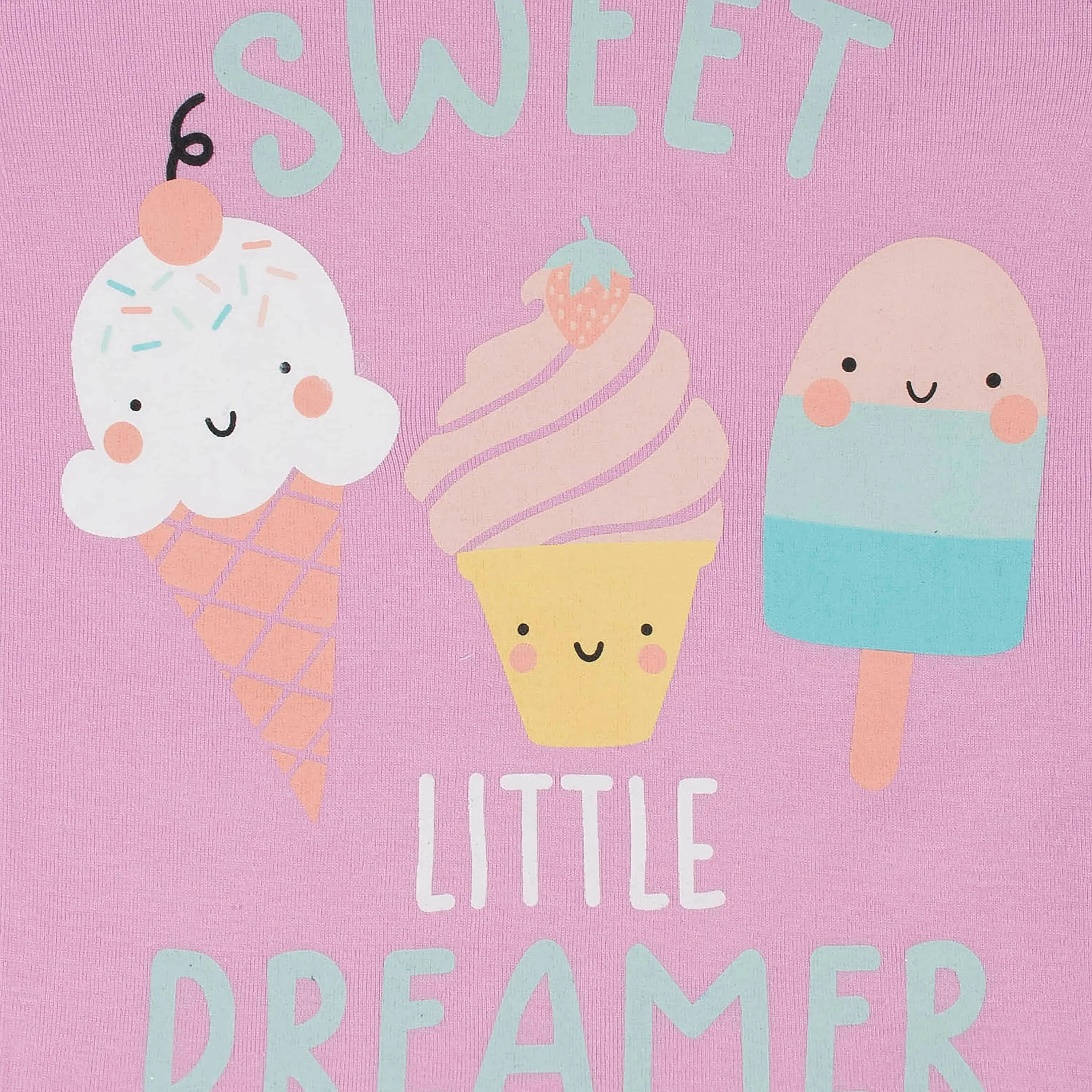 4-Piece Infant & Toddler Girls Ice Cream Dreams Snug Fit Cotton Pajamas