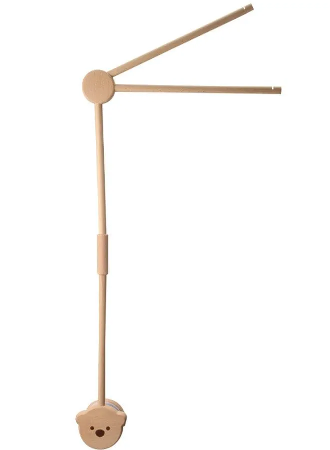 85.5 CM Wooden Baby Bed Mobile Crib Arm Baby Mobile Holder for Nursery Decor, Infant Bed Mobile Arm Holder