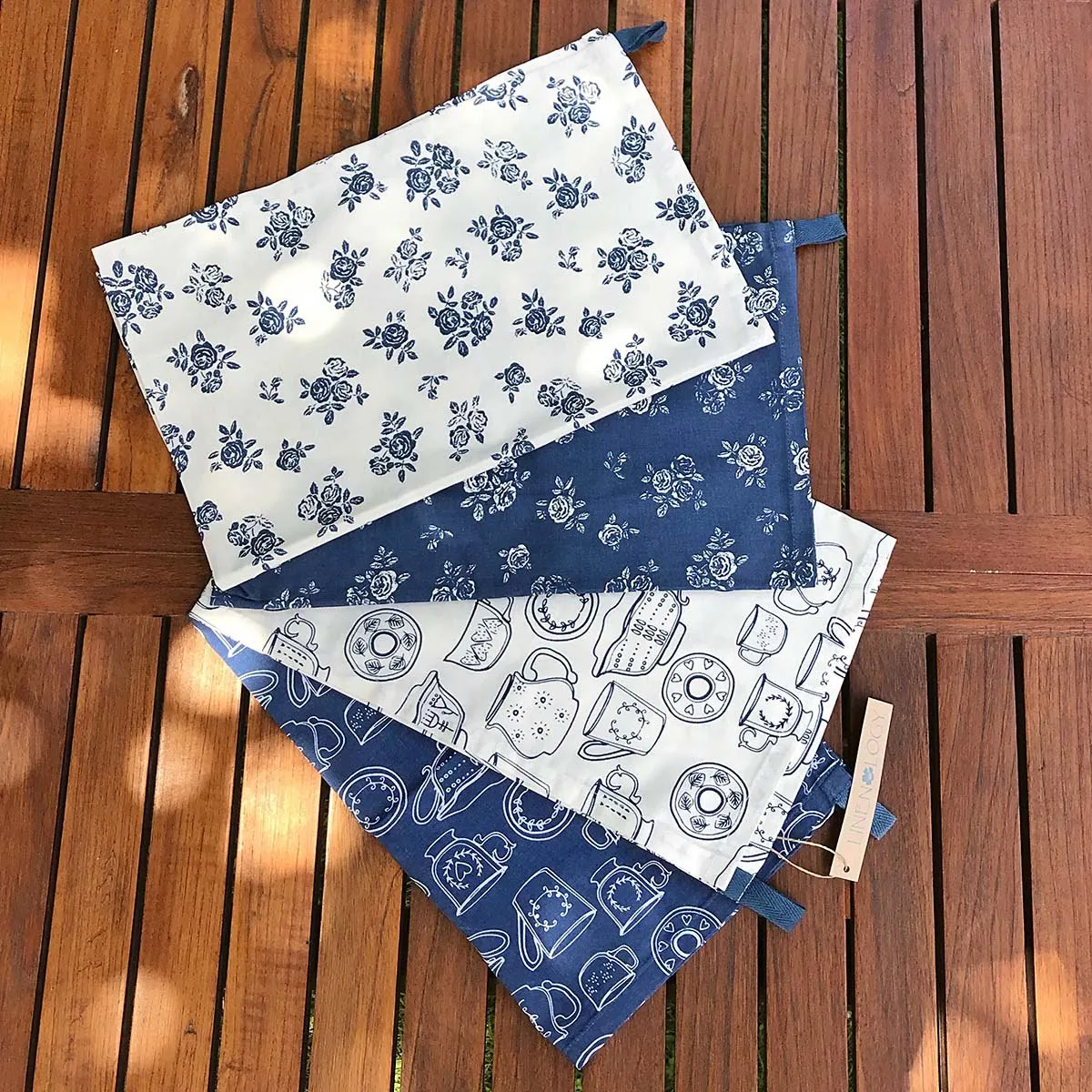 All Purpose Towel Set - Cup & Saucer - Navy