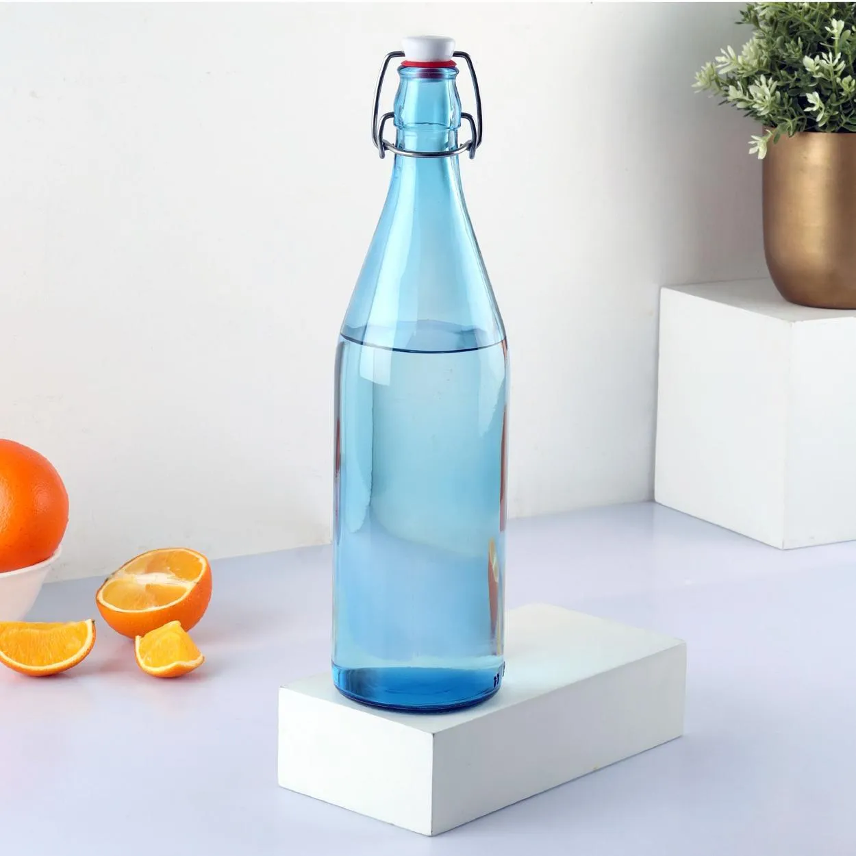 Aquaria Glass Water Bottle, 1000ml