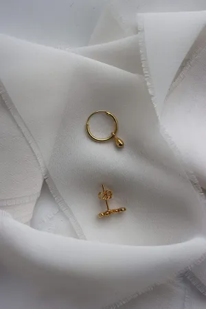 baby drop earring hoop gold <br> by Neinties