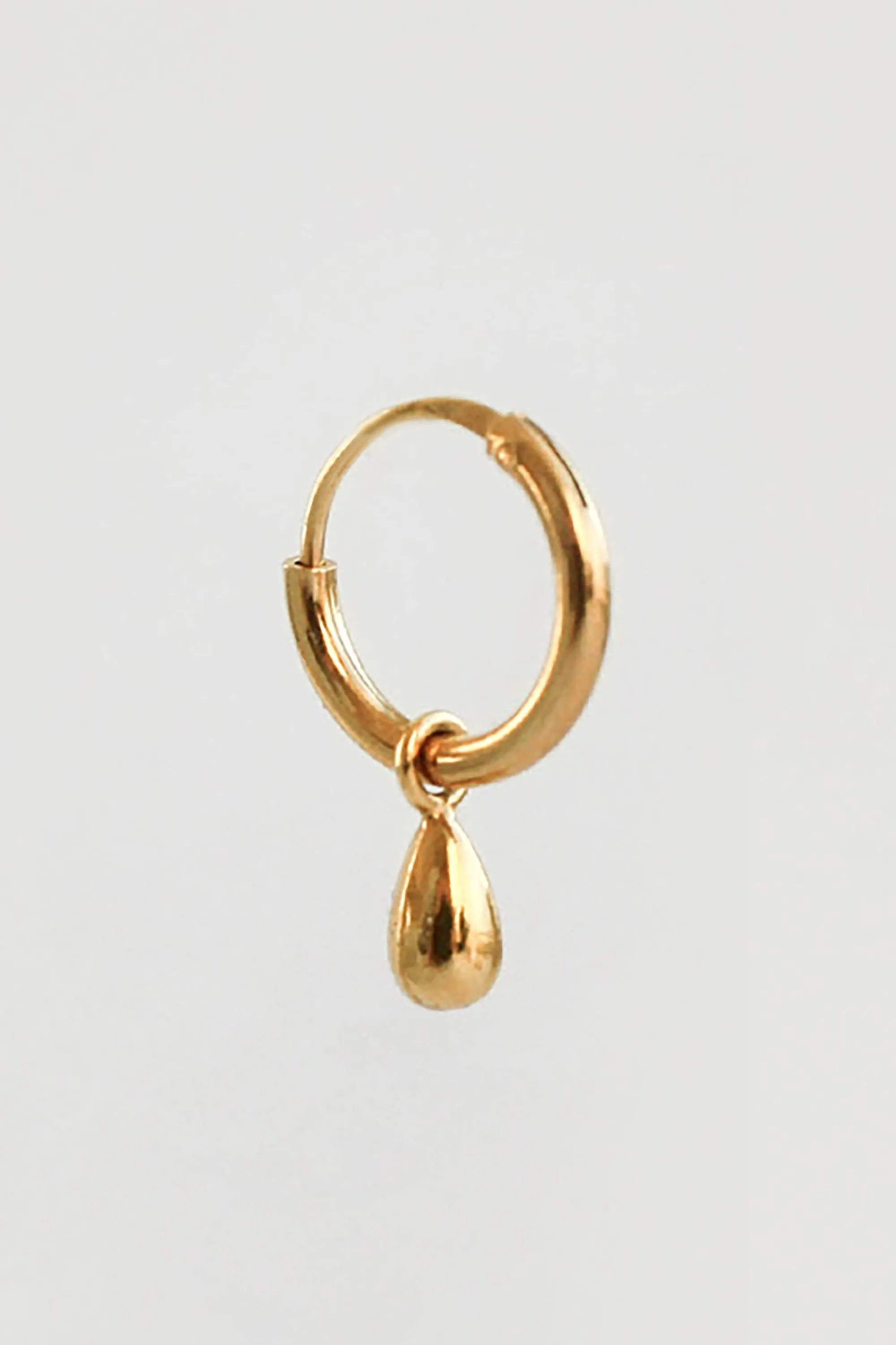 baby drop earring hoop gold <br> by Neinties