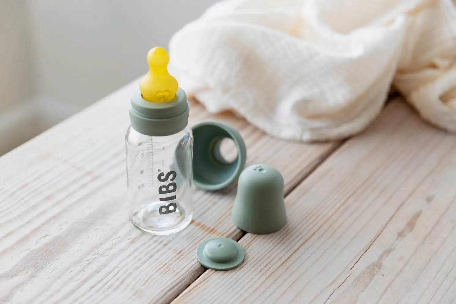 Baby Glass Bottle Set 110ml - Sage