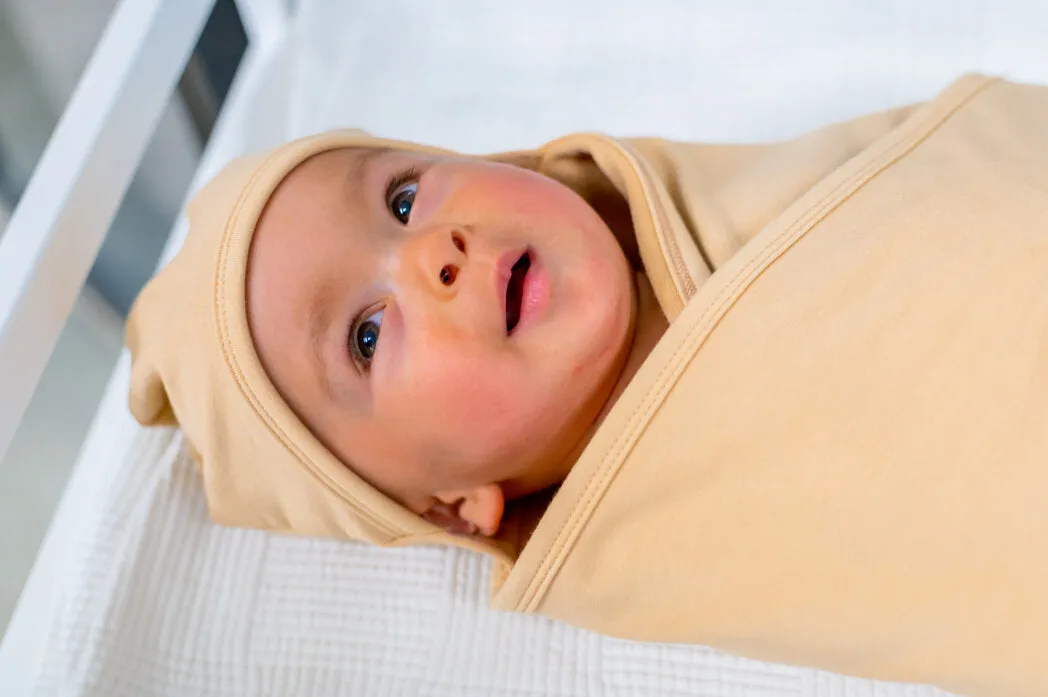 Baby Hooded Towel - Straw