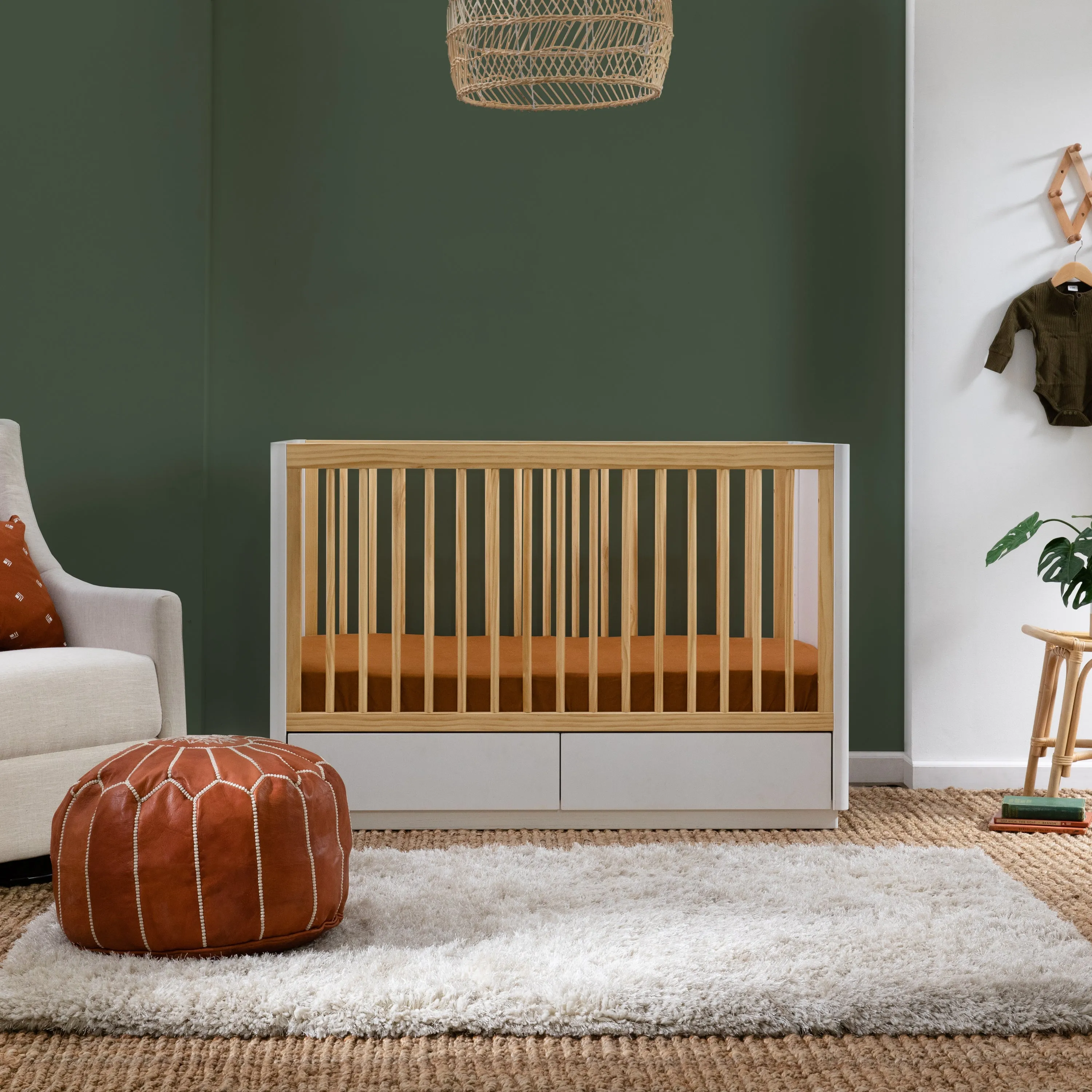 Babyletto Bento 3-in-1 Convertible Storage Crib with Toddler Bed Conversion Kit