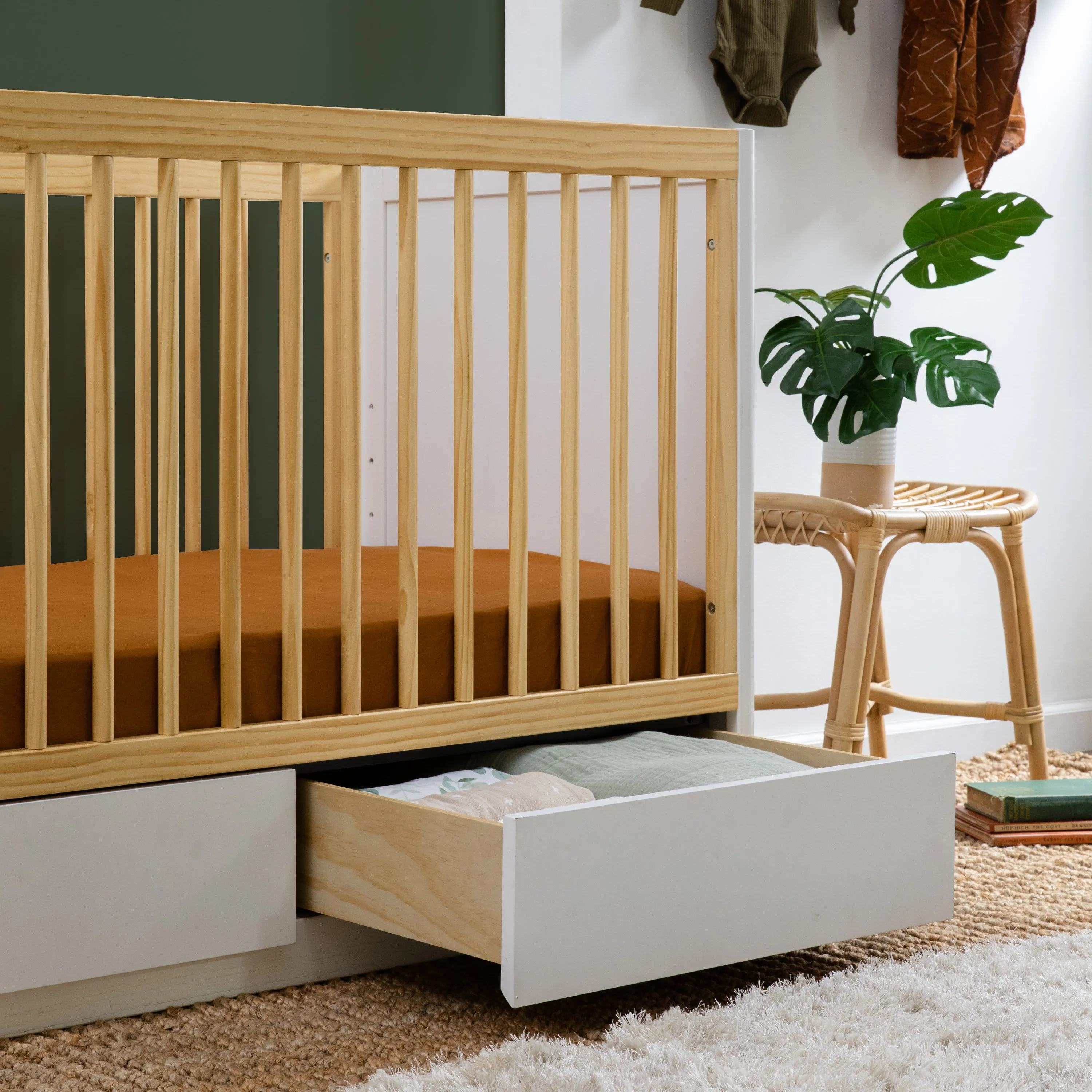 Babyletto Bento 3-in-1 Convertible Storage Crib with Toddler Bed Conversion Kit
