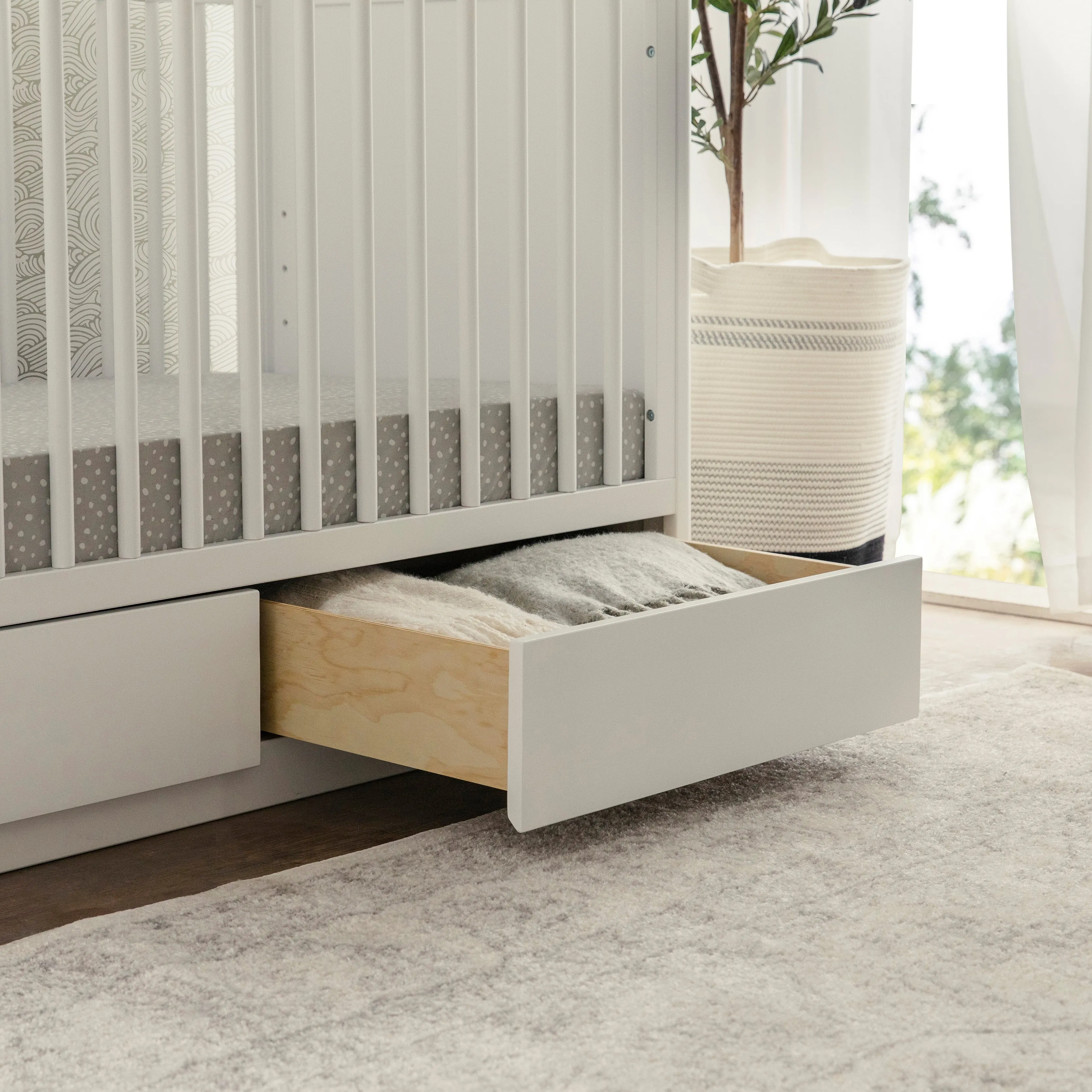 Babyletto Bento 3-in-1 Convertible Storage Crib with Toddler Bed Conversion Kit
