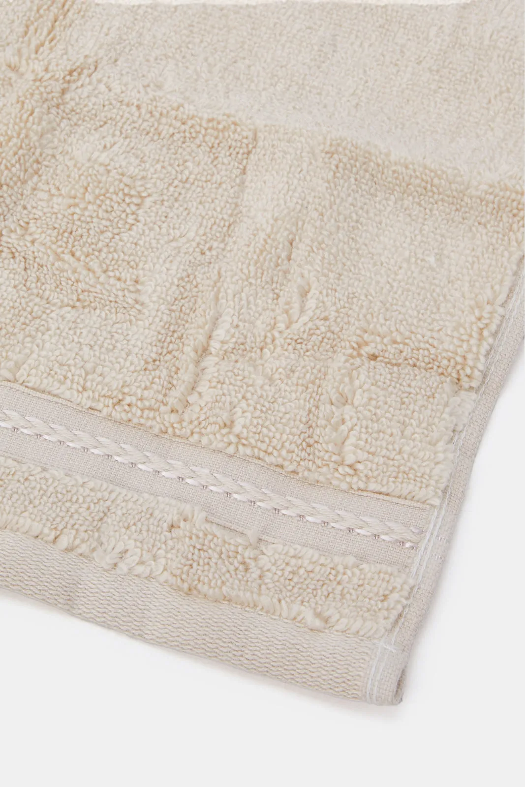 Beige Luxury Cotton Face Towel Set (4 Piece)