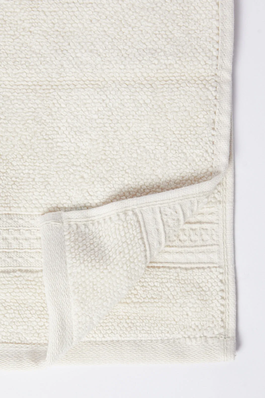 Beige Textured Cotton Face Towel Set (4 Piece)