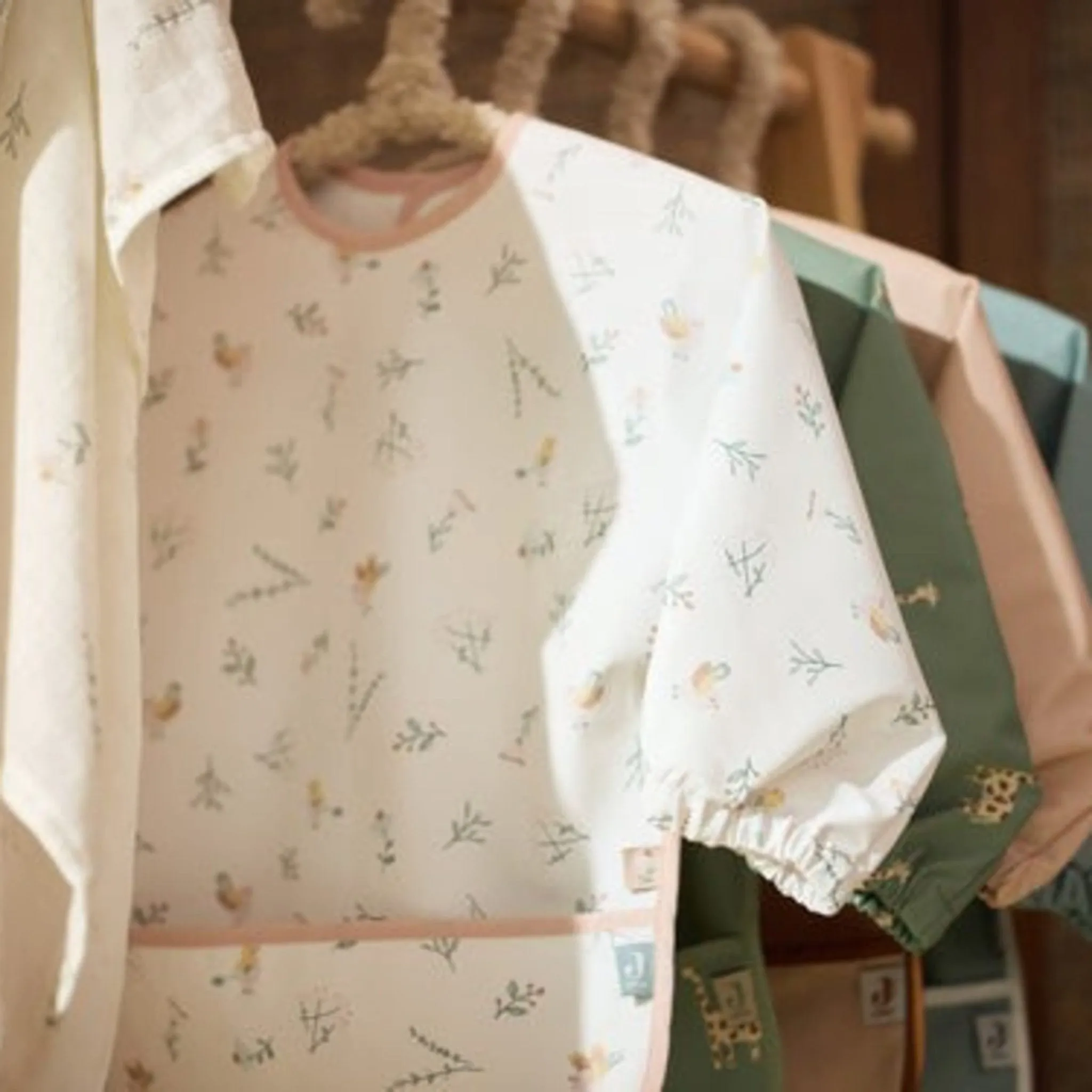 Bib Waterproof with Sleeves - Lovely Birds
