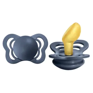 Bibs Couture Ortho Natural Rubber Latex Pacifier 2pk - Steel Blue