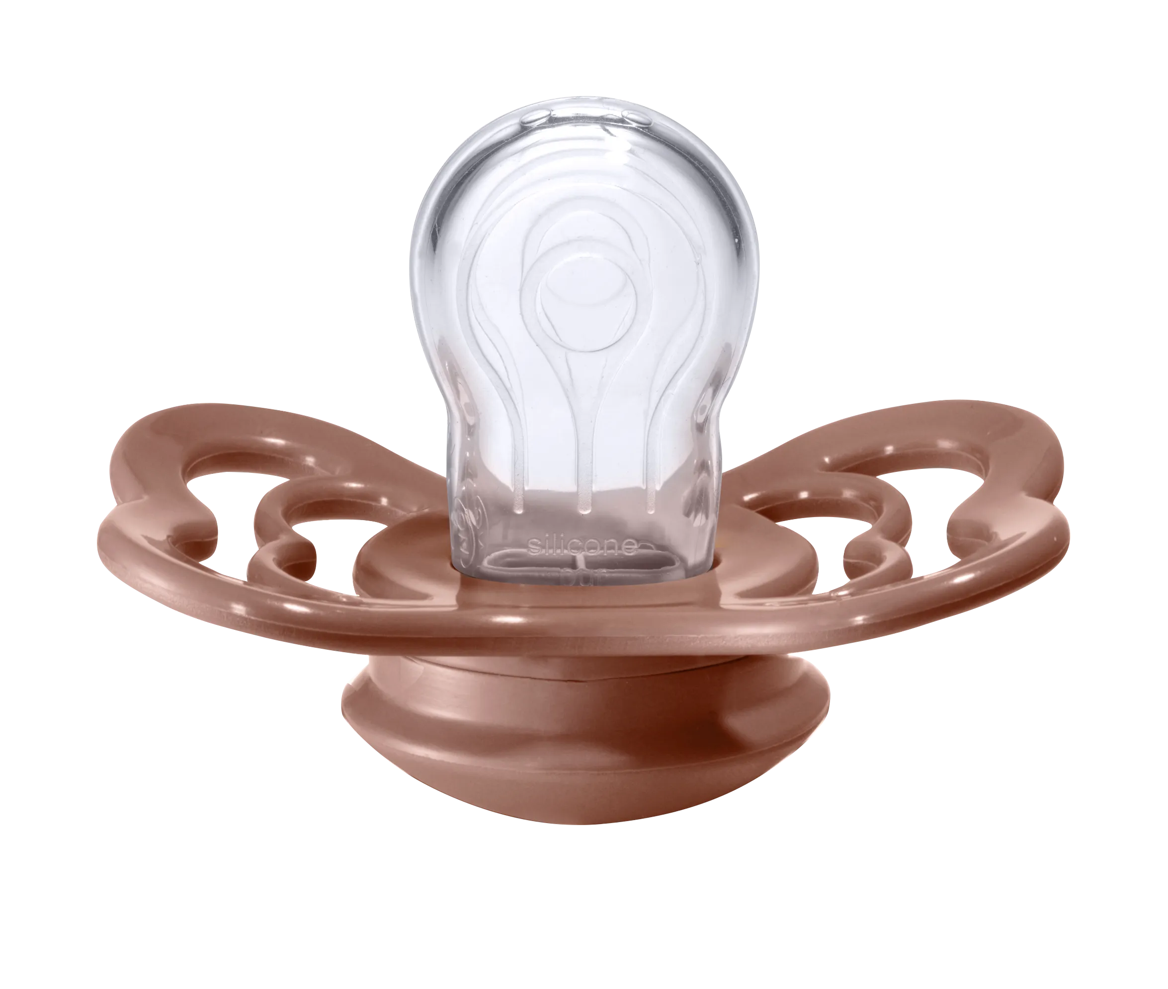 BIBS Supreme Silicone Pacifier 2 Pack - Woodchuck/Blush