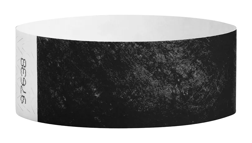 Black Tyvek Solid Wristbands