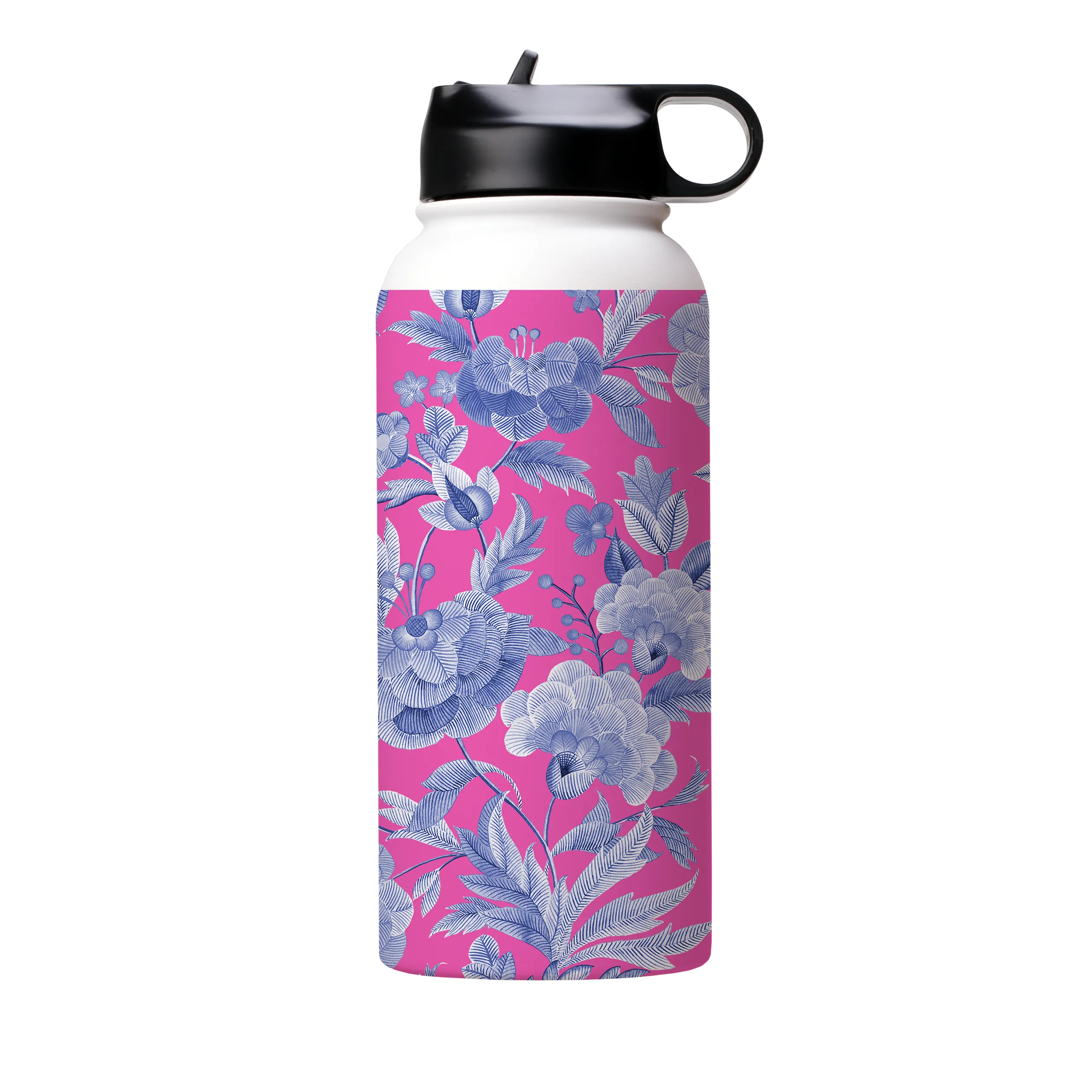 Blue Tapestry Pink Insulated Stainless Steel Water Bottle