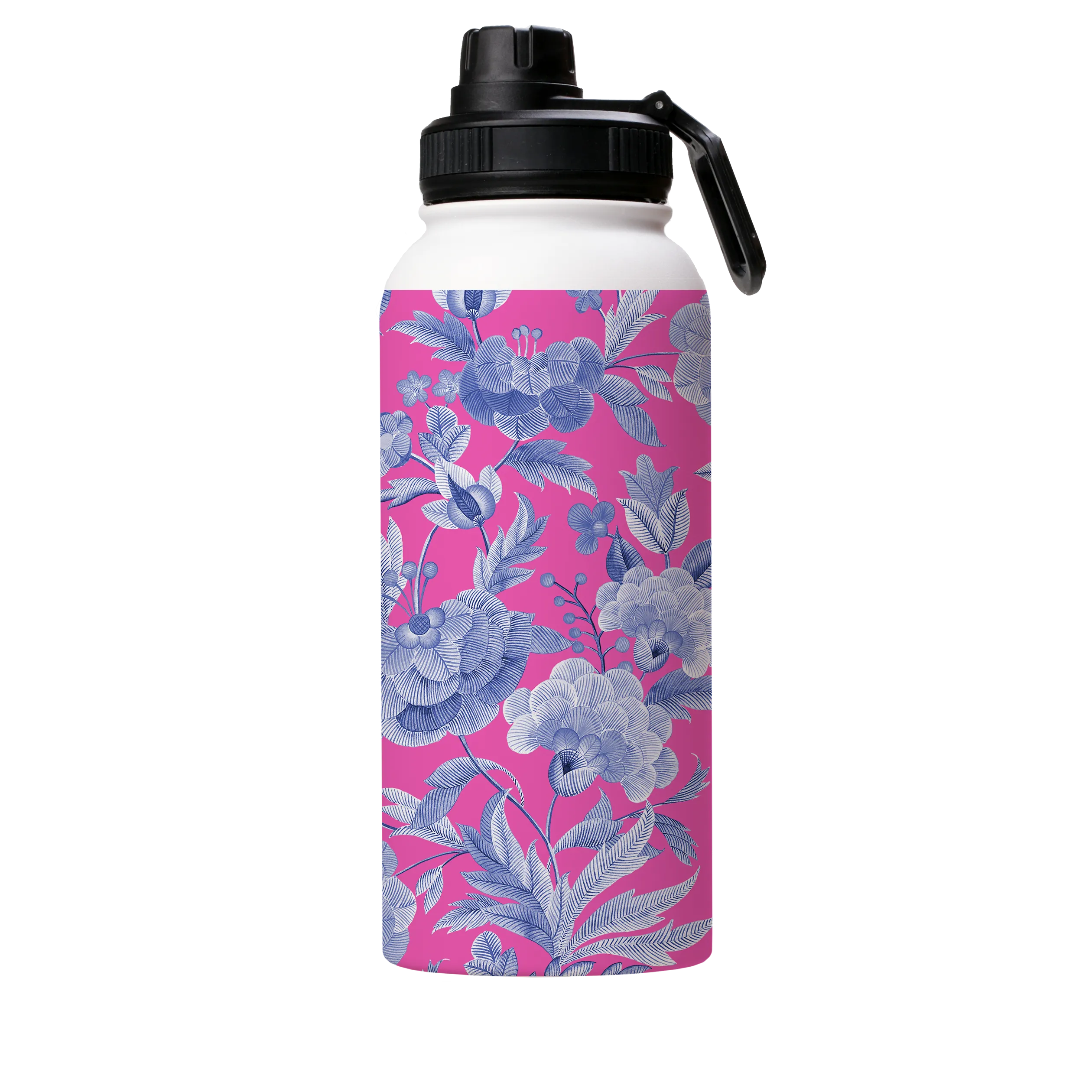 Blue Tapestry Pink Insulated Stainless Steel Water Bottle