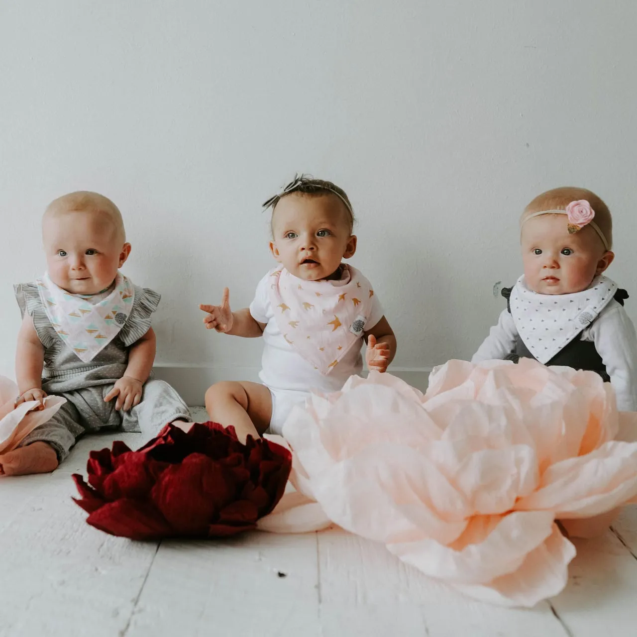 Blush Bandana Bib Set