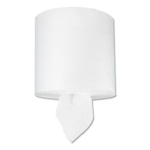 Boardwalk Tad Center-Pull Hand Towels, 1-Ply, 7 5/8" X 400 Ft, White, 6 Rolls/Carton - BWK6404