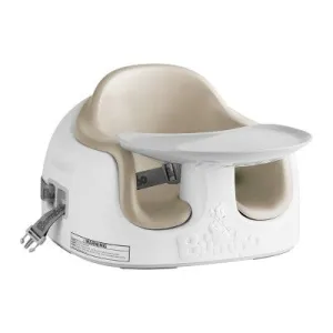 Bumbo Baby Infant Toddler Soft Foam Multi Seat with Removable Tray and Safety Buckle Straps for Kids' 6-36m - Taupe