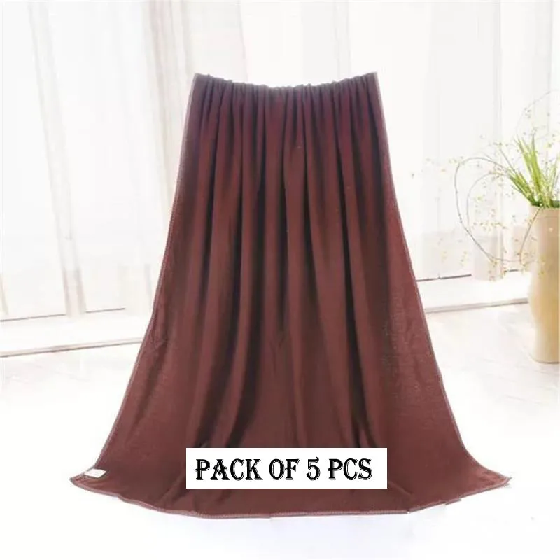 Buy Pack of 5 Microfiber Bath Towels – Super Absorbent & Soft