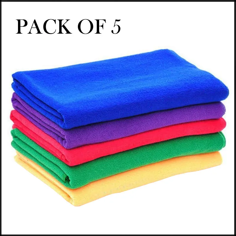 Buy Pack of 5 Microfiber Bath Towels – Super Absorbent & Soft