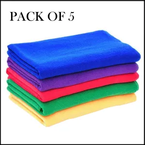 Buy Pack of 5 Microfiber Bath Towels – Super Absorbent & Soft
