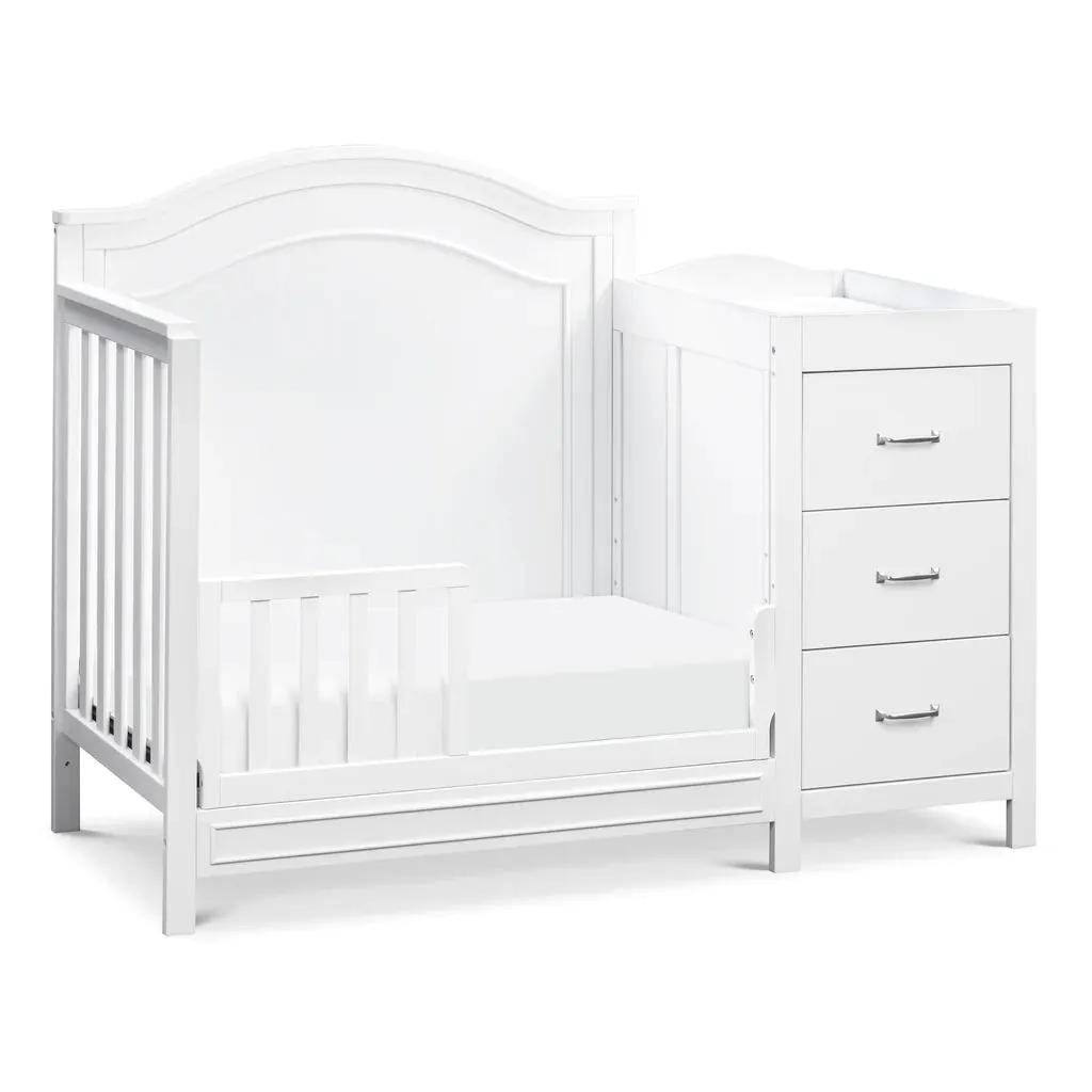 Charlie 4 in 1 Convertible Mini Crib & Changer-White