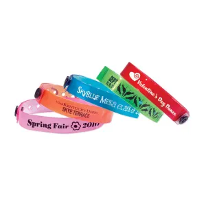 ClearImage® Custom Vinyl Wristbands 1/2" Imprinted 130P Snap Closure (500/Box)