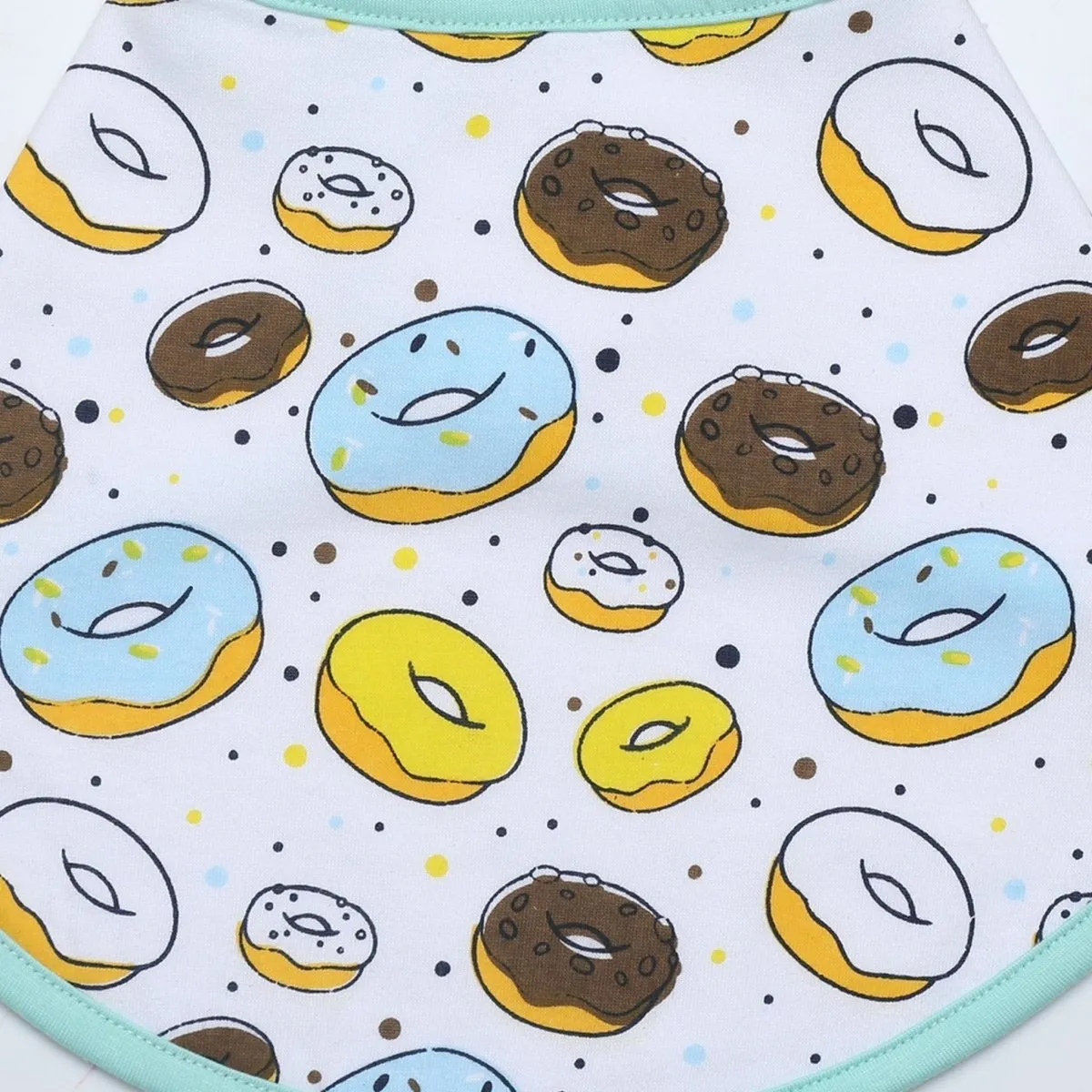 Combo of Fruity Cutie And Sweet Like A Doughnut Feeding Bibs- (Pack of 2)