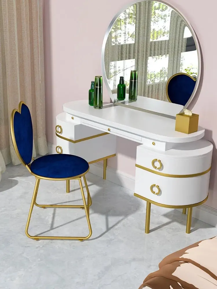 Contemporary Metal Nail Dressing Table Chairs