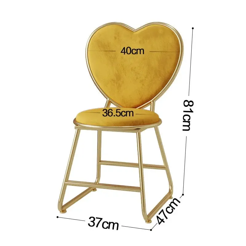 Contemporary Metal Nail Dressing Table Chairs