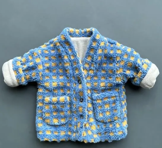 Cozy Retro Fleece Buttoned Jacket for Girls