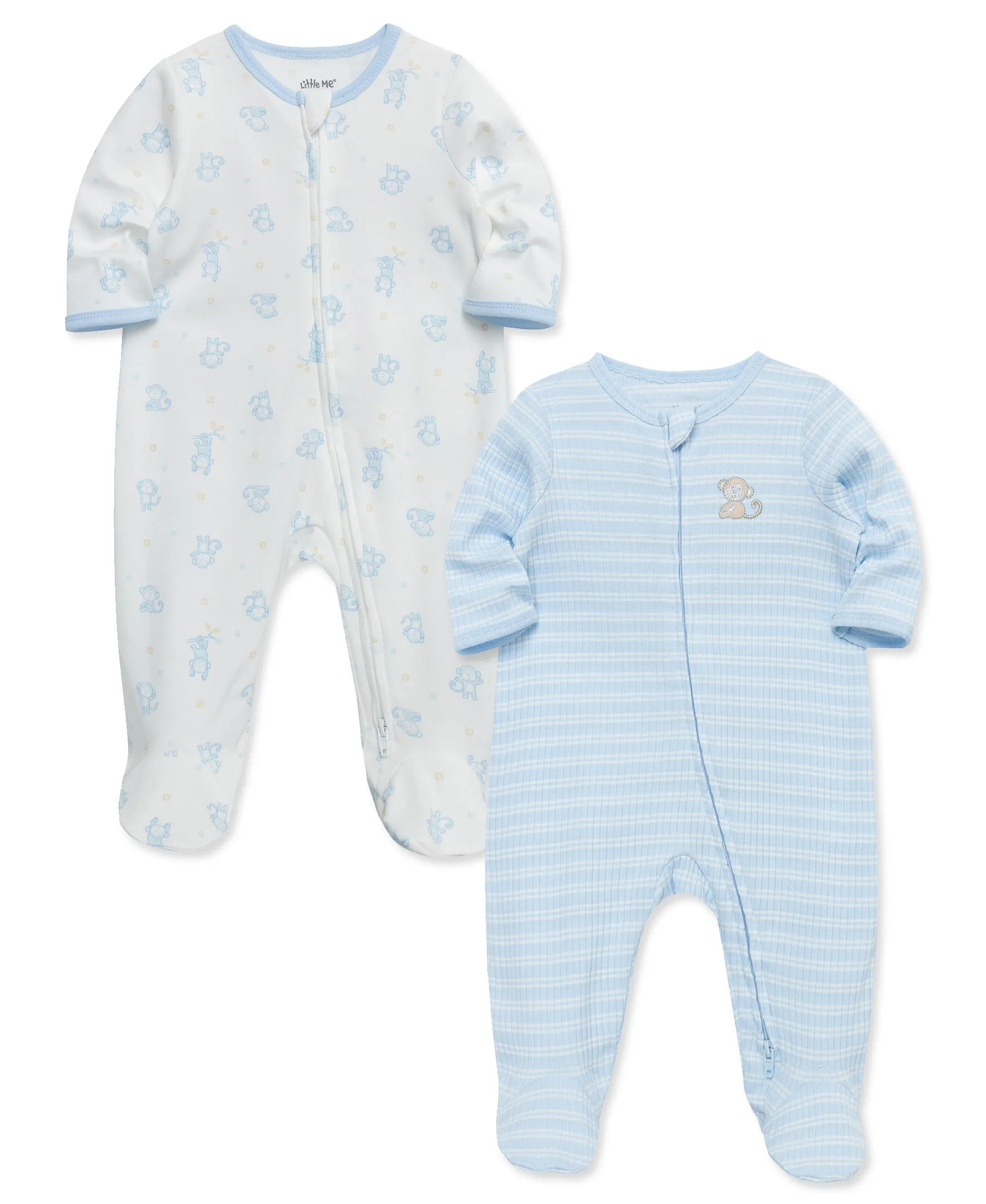 Cuddles 2-Way-Zip Footies (2-Pack)