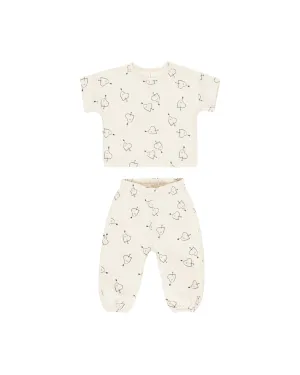 Cupid Jersey Tee & Pant Set in Natural
