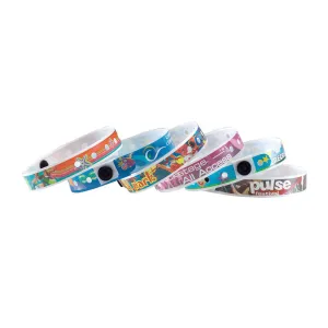 Custom Full-Color Plastic Wristbands, 1/2", Narrow (500/Box)